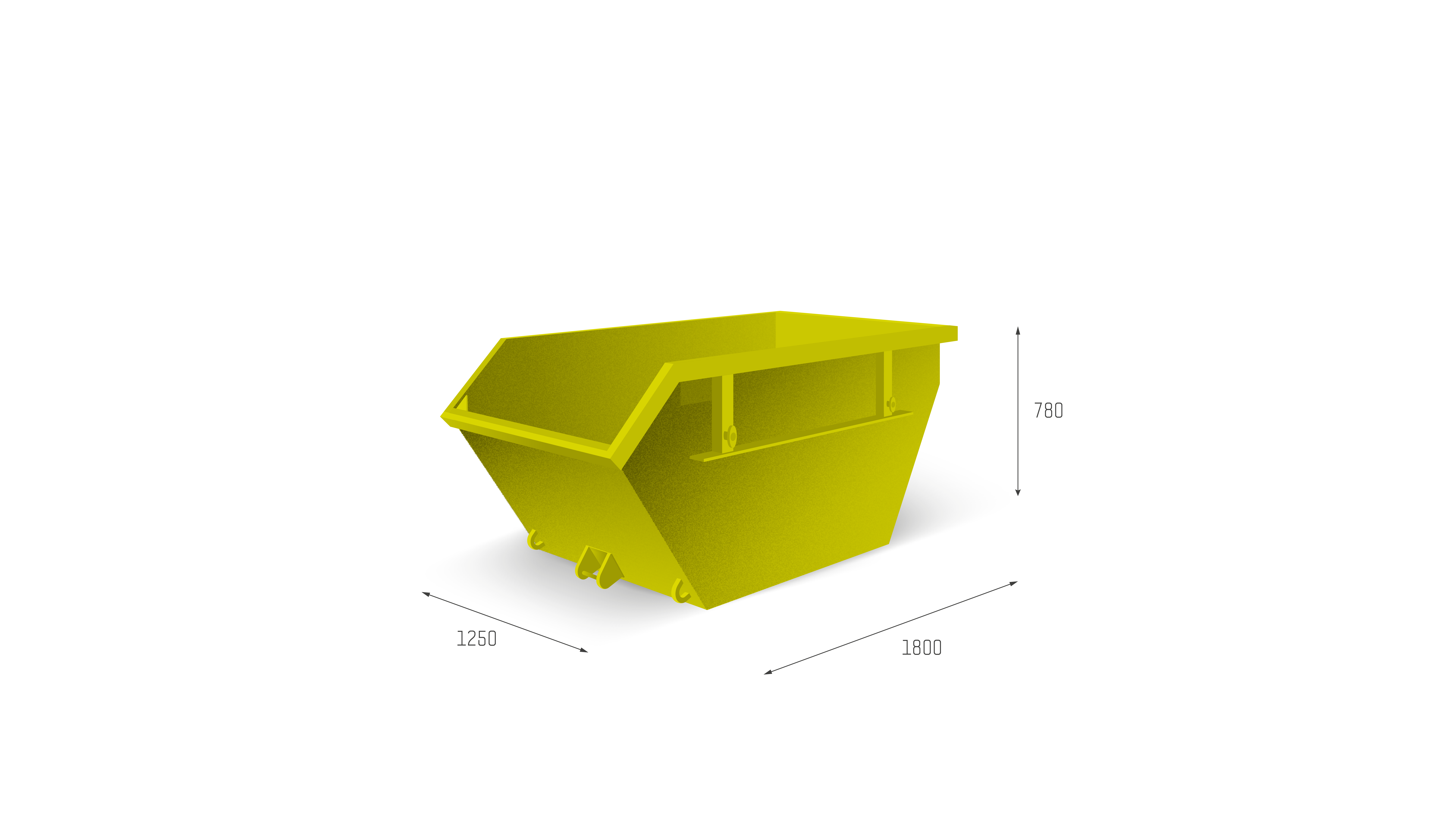 1,3 m³ Absetzcontainer offen