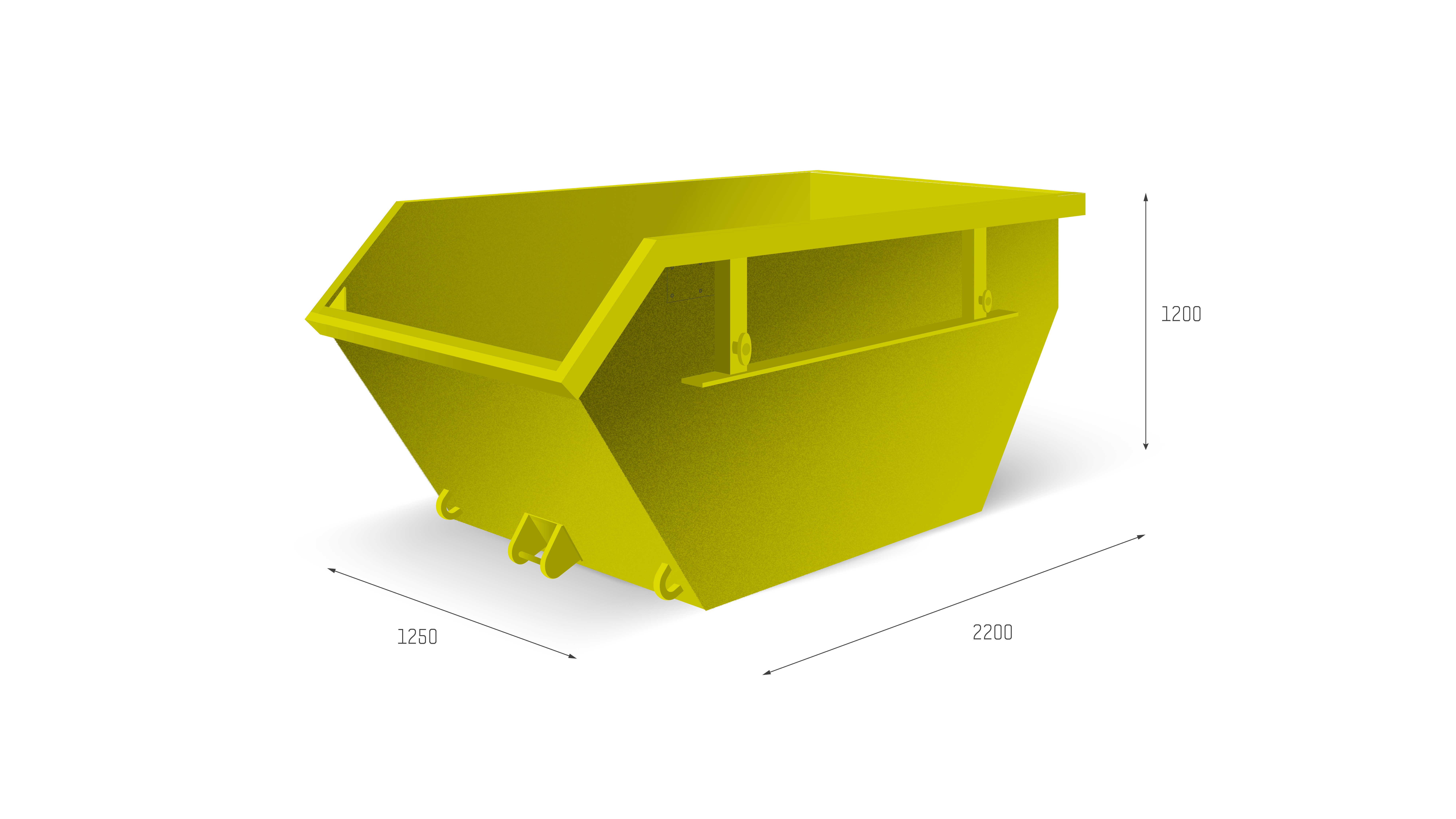 2,5 m³ Absetzcontainer offen